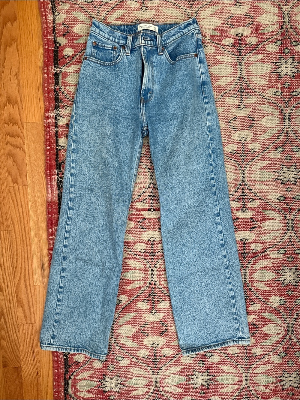 Abercrombie & Fitch Light Blue High-Rise Relaxed Jeans